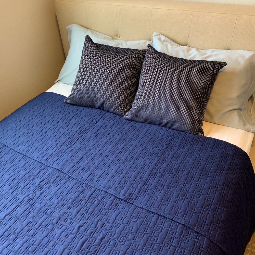 Hotel Collection Embroidered Frame Coverlet